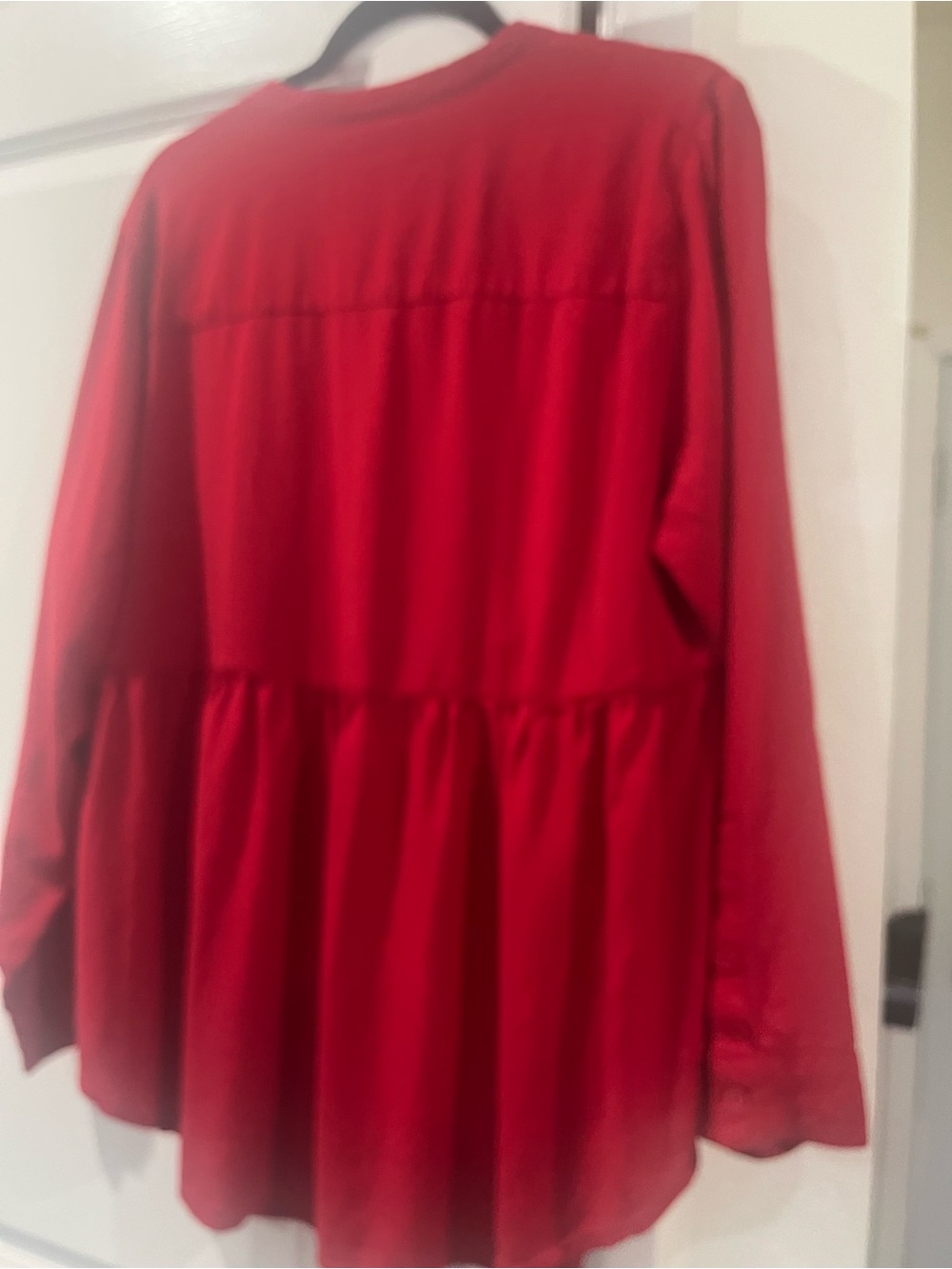 torrid Red Button-Down Babydoll Tunic - Picture 2 of 3